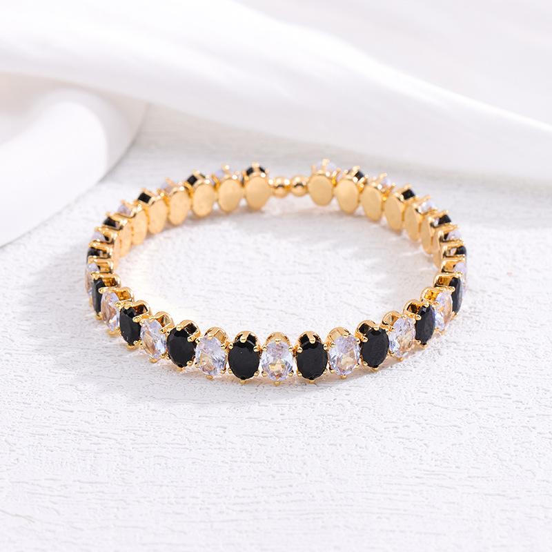 铜微镶手环/手镯/沙金/猫眼手镯/手镯配件白底实物图