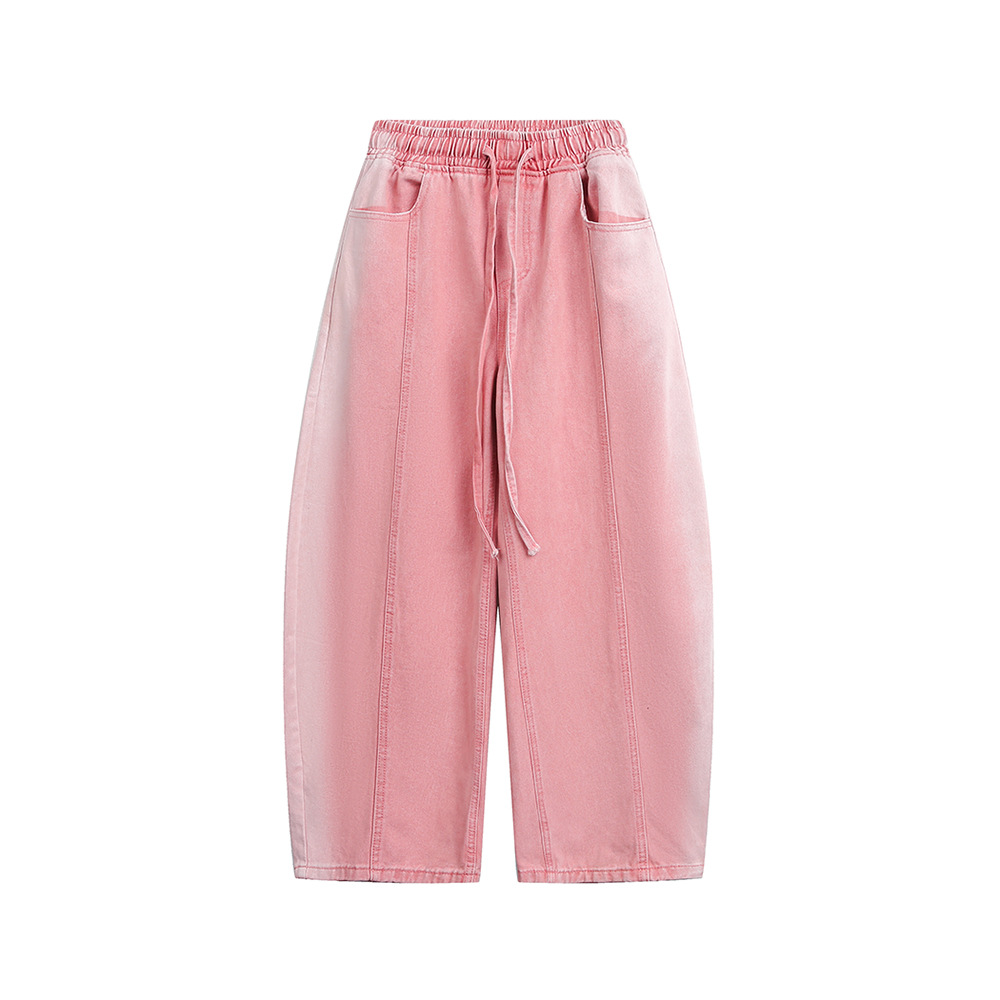 Retro washed curved-cut jeans for men, Spring/Autumn 2026 couple style straight-leg casual long pants Specification image