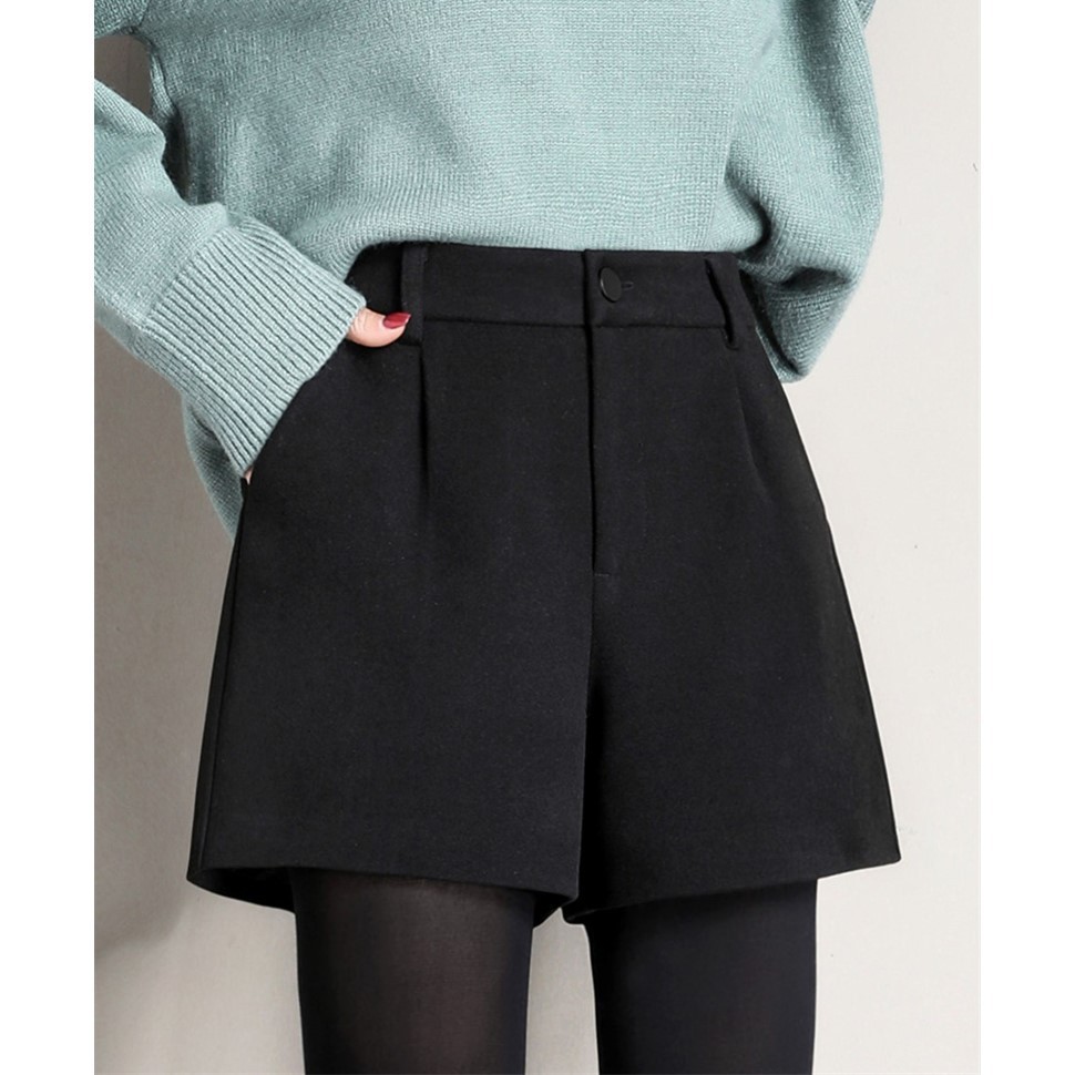 灰色短裤女秋冬外穿百搭2025新款高腰a字版冬季大码西装休闲裤子产品图