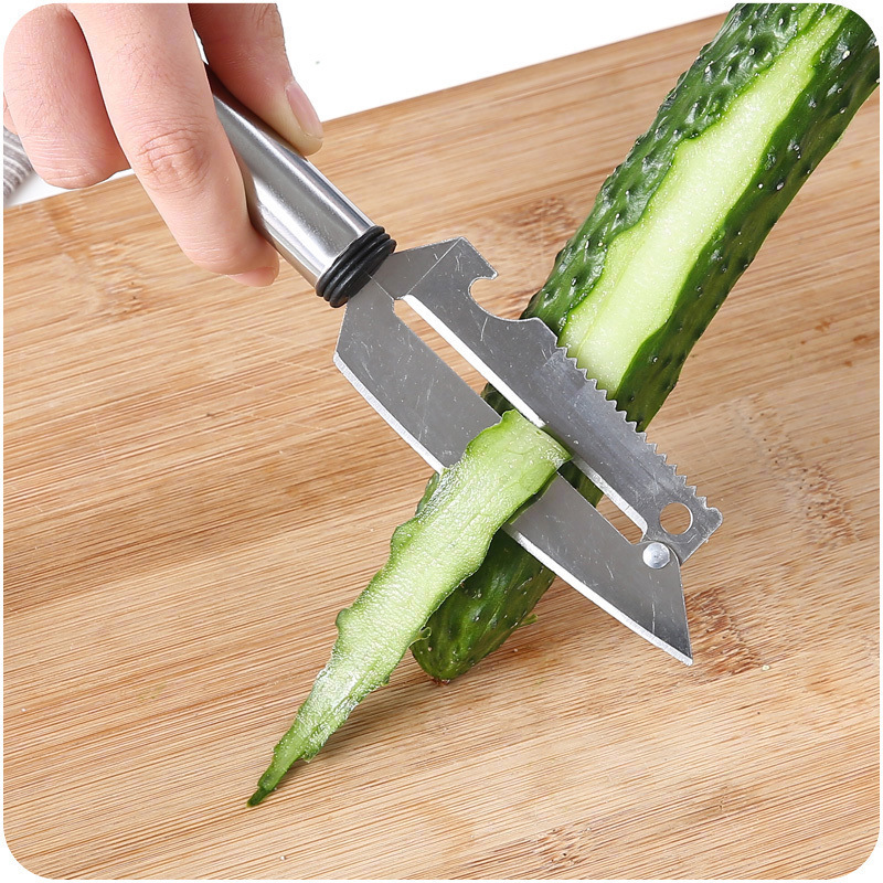 Kitchen stainless steel peeler, multi-functional fruit knife, peeler, apple grater, fruit knife, street stall supply