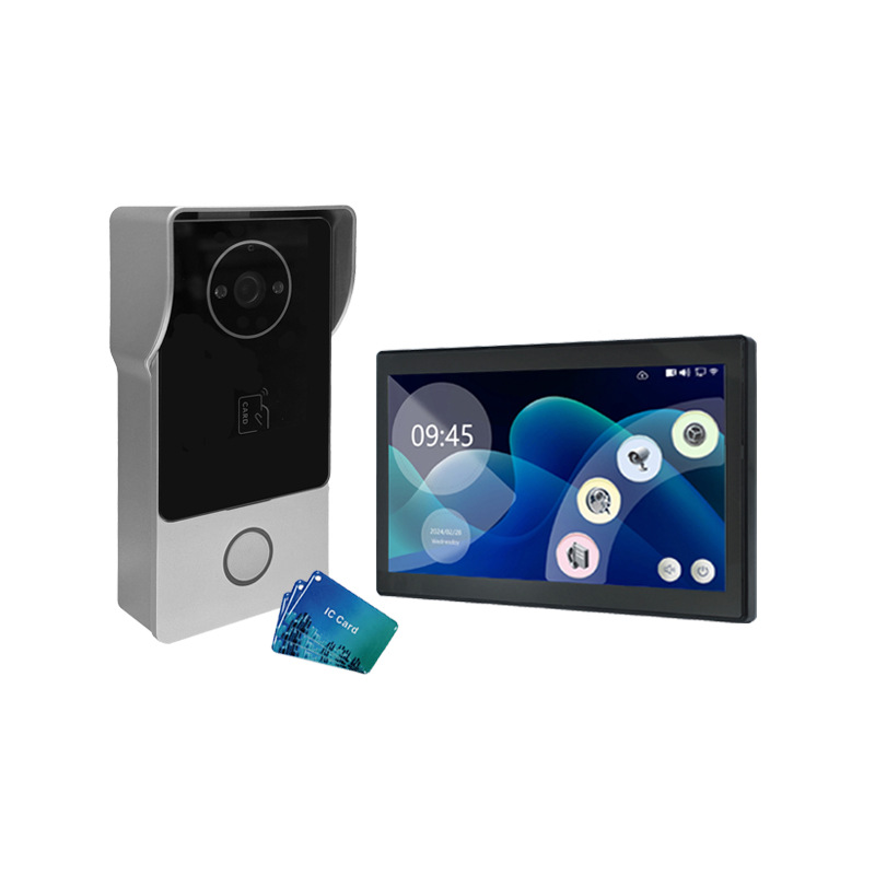 10.1" LCD touch screen tuya door bell 2 wires video intercom Item Picture