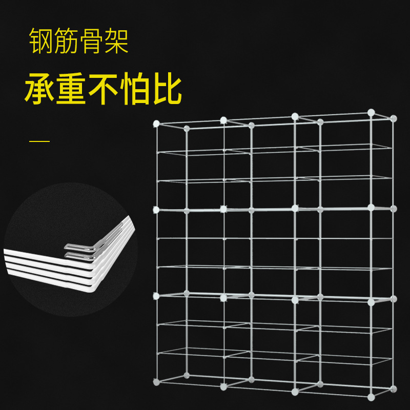 鞋柜/收纳盒/玄关斜插式鞋柜/实木鞋柜/双开门储物柜产品图