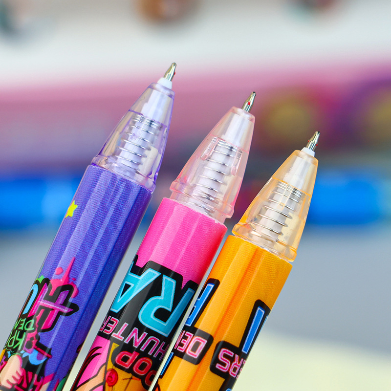 New Witcher Team patch press pen 0.5mm black smooth gel pen student writing pen cartoon stationery Application Scenario