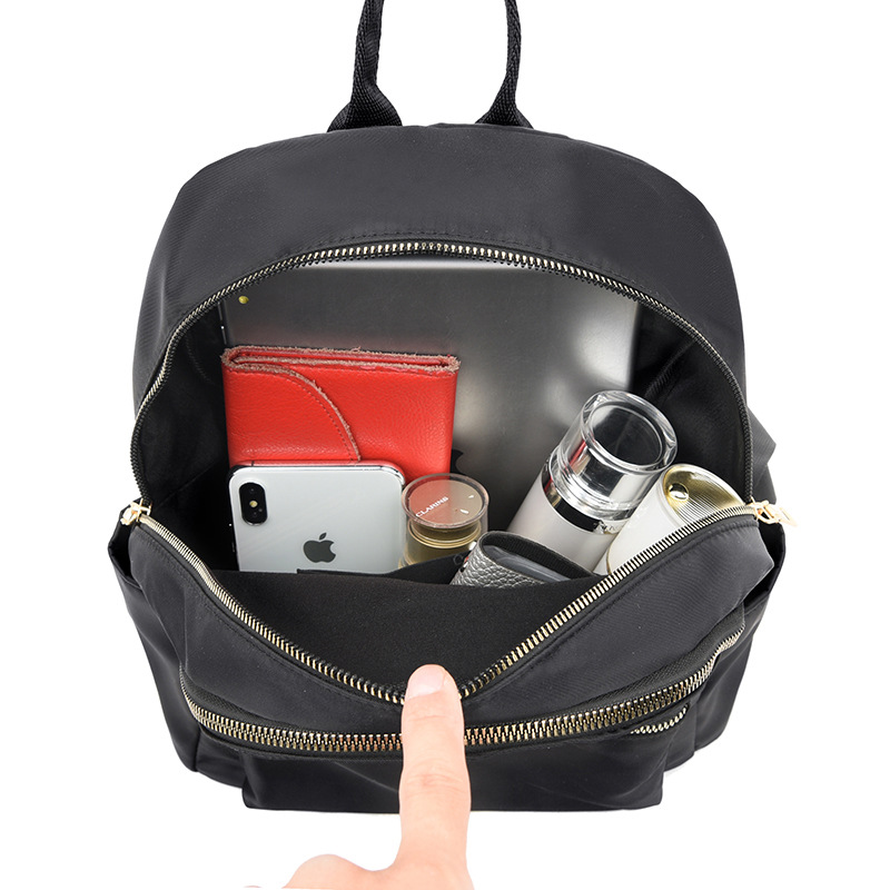 工厂直销双肩包女2024新款潮韩版百搭单肩斜挎时尚牛津布背包女白底实物图