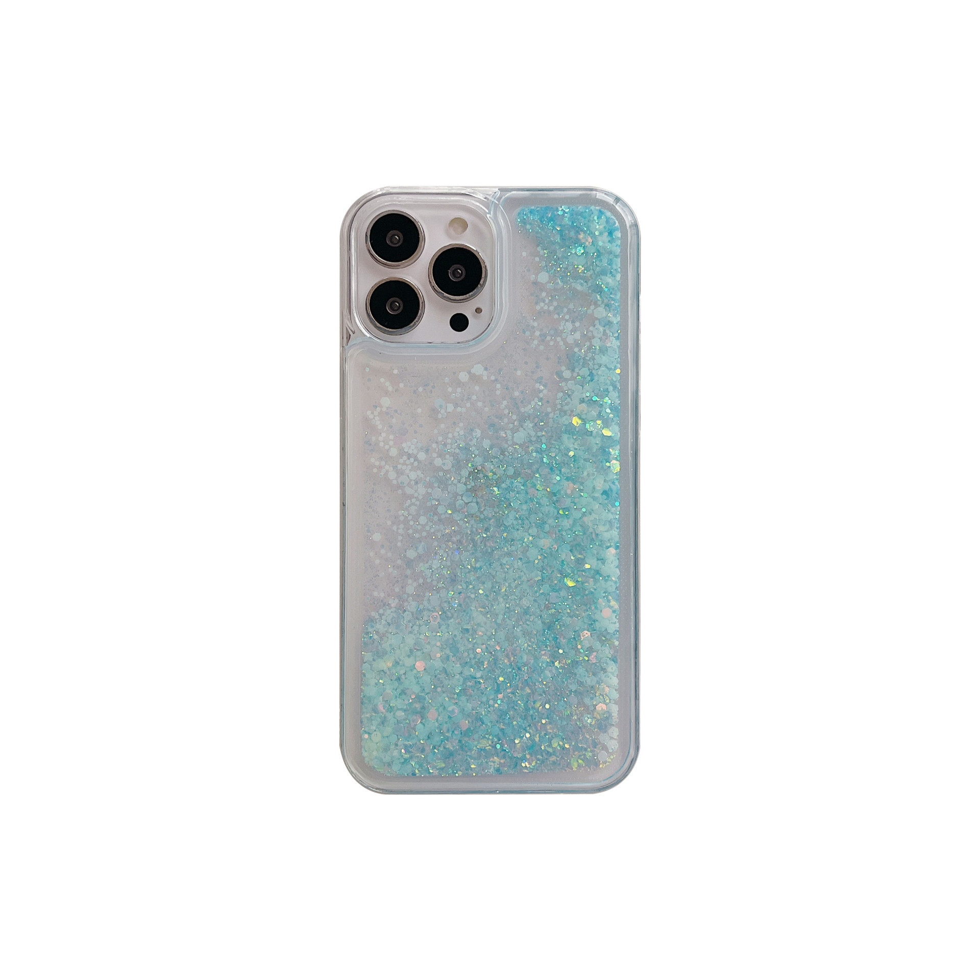 Creative luminous moving sands adecuado para iPhone17promax caja de teléfono móvil móvil móvil apple 16 flash powder slider 15 fluorescente Item Picture