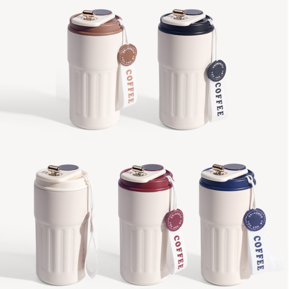 Pantalla de temperatura inteligente 304 tazas aislantes de acero inoxidable tazas de café para hombres y mujeres alto nivel de apariencia tazas de agua portátiles tazas simples personalizadas