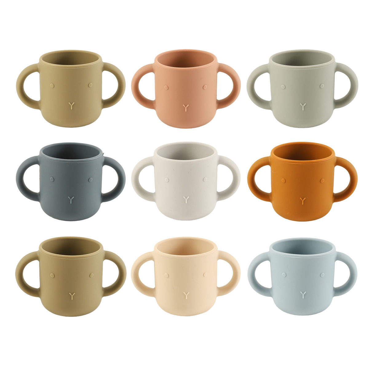 学饮杯新国标婴儿专用宝宝学喝水双耳杯子耐摔耐高温儿童硅胶水杯详情图1