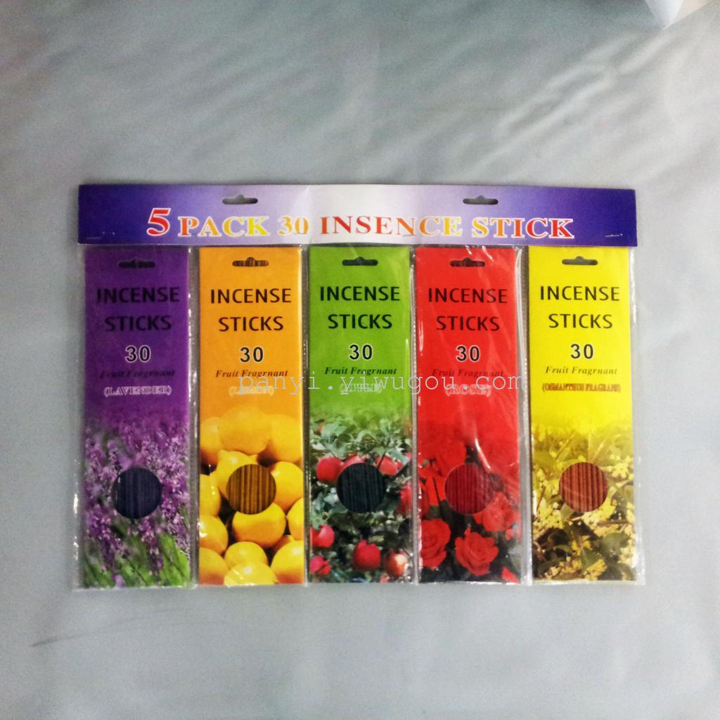 jp42新款香条62230pcINCENSESTICKS30支熏香+卡头（5味/套）