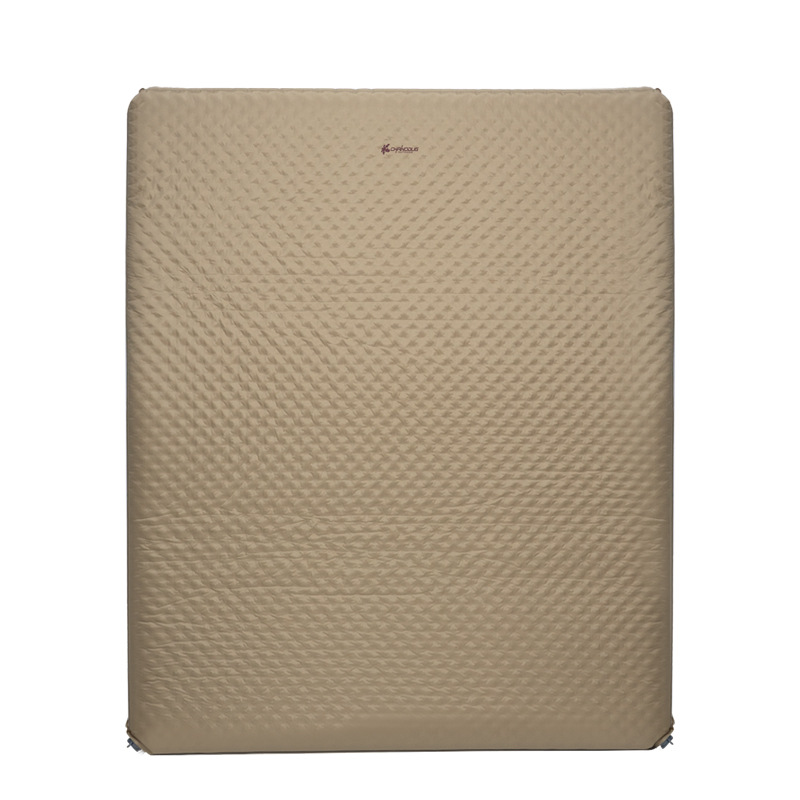 Factory direct sales of double-person large-sized outdoor camping moisture-proof sponge inflatable mattress, thickened light luxury comfortable inflatable pad Item Picture