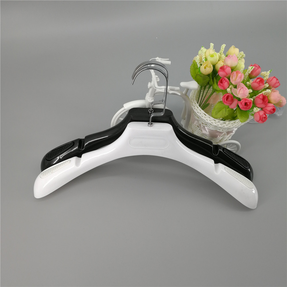 【旭峰】女士西服装衣架宽肩加厚黑白色塑料防滑无痕服装店用衣挂