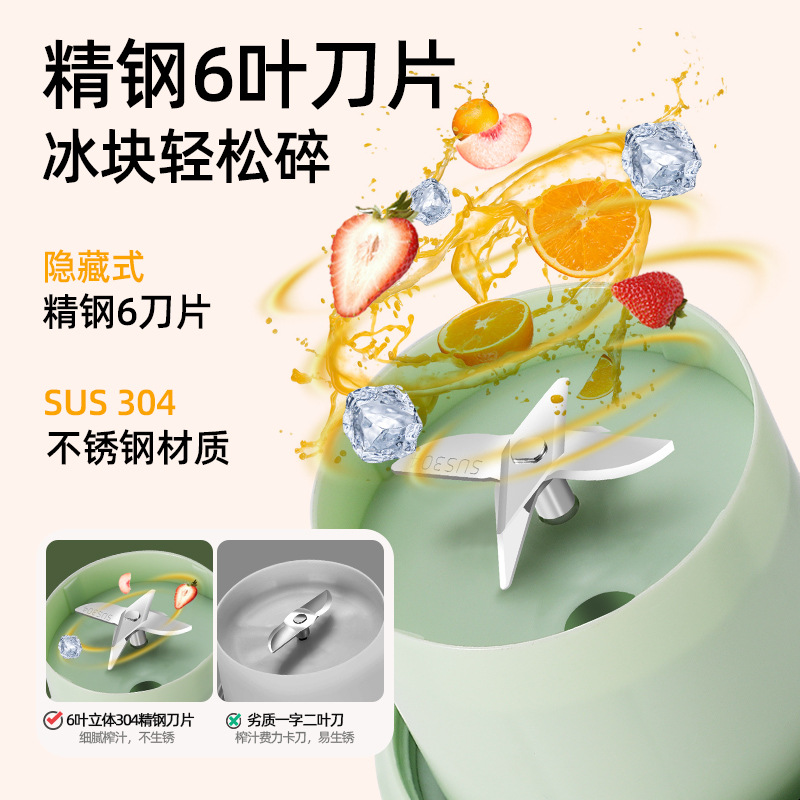 Cross-border juicer portable USB charging juicer cup home mini electric juicer gift consignment manufacturer M142 Specification image