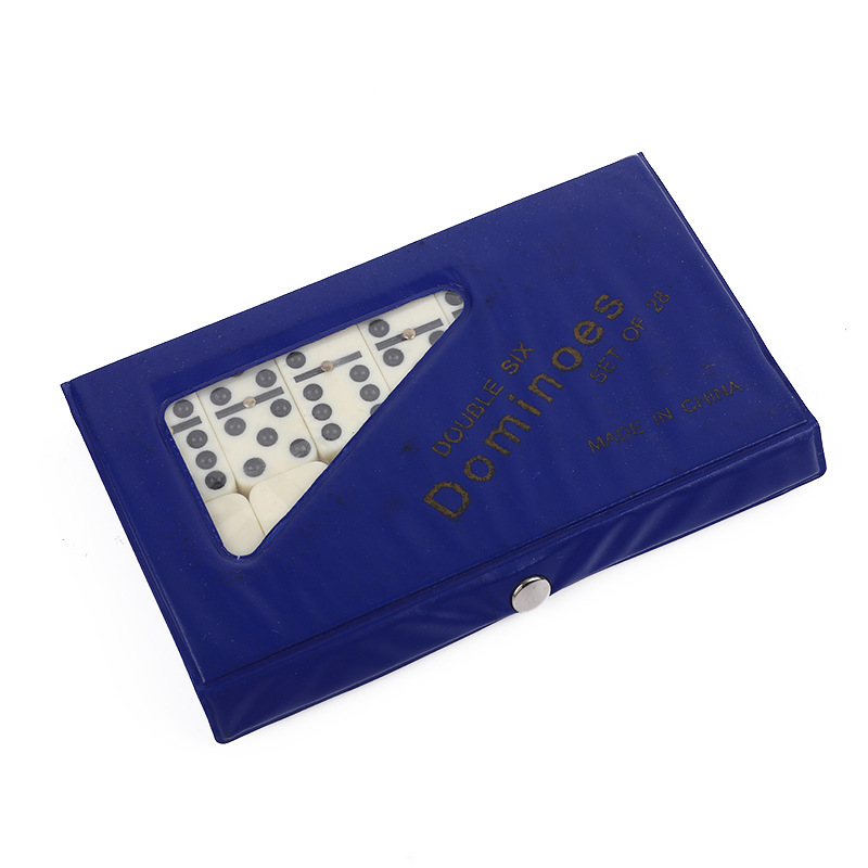 多米诺骨牌DOMINO卡牌棋牌 PVC包装象牙色多米诺牌骨牌5010PVC白底实物图