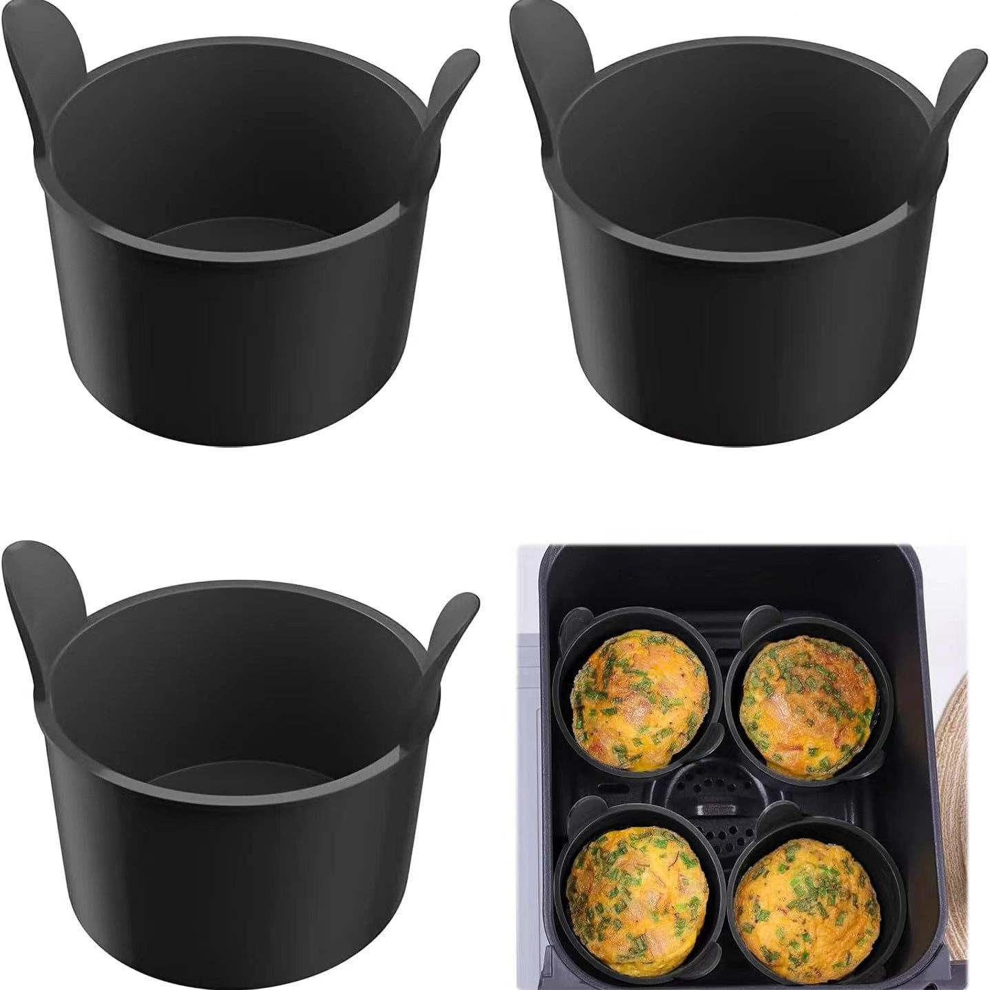 Silicone egg steaming cup, reusable cake cup, Amazon cross-border silicone cake baking mold details Picture