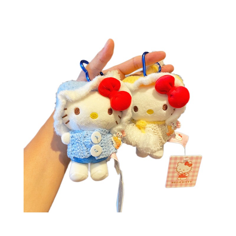 Genuine kt pendant, HelloKitty Sanrio plush toy, keychain, cute bag pendant gift Item Picture