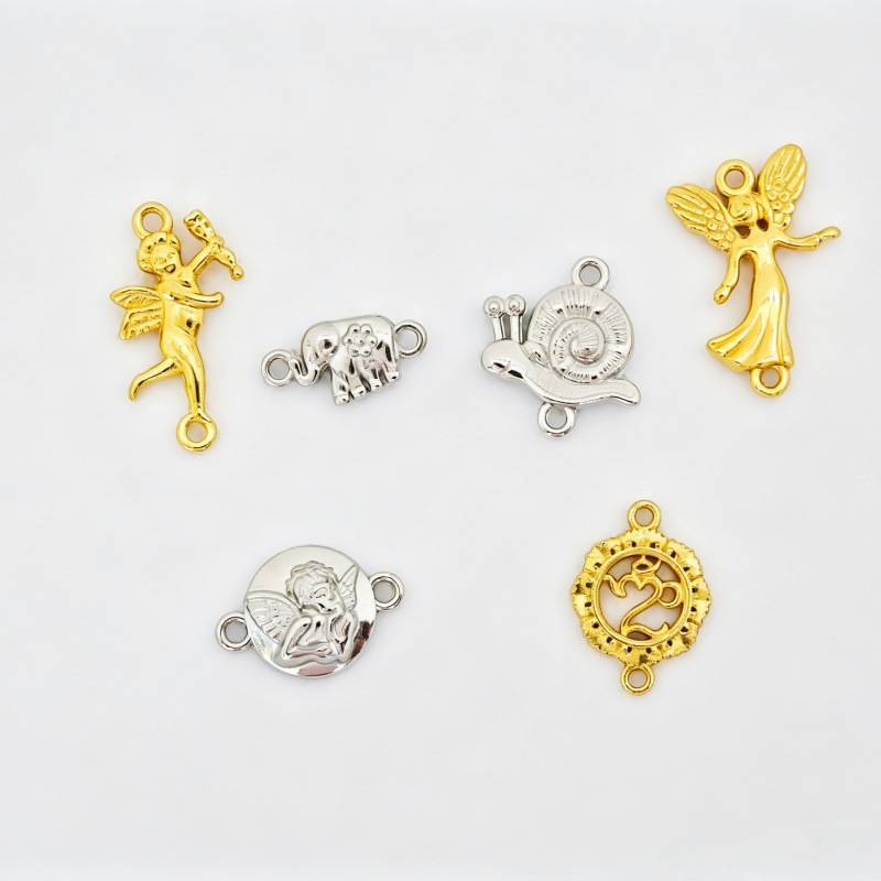 Zinc alloy double pendant multiple animal angel Marine life DIY quantity necklace connection piece jewelry accessory