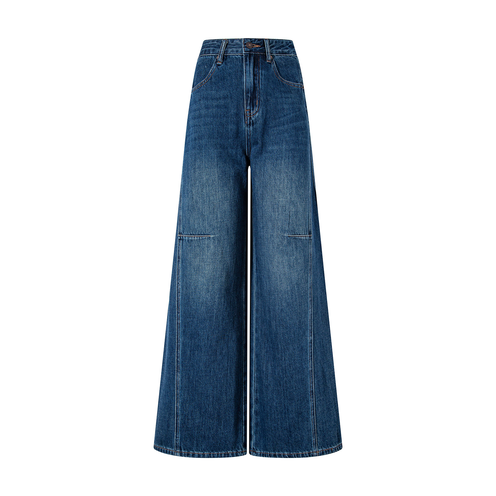 In the spring of 2011, we offer wholesale of women's jeans with a casual and simple design, featuring a retro washed wide-leg style Item Picture