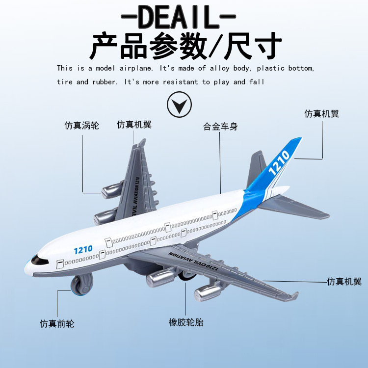 Cross-border Chenghai children's simulation alloy aircraft passenger plane model toys, Boeing 777 Airbus aircraft model gifts Application Scenario