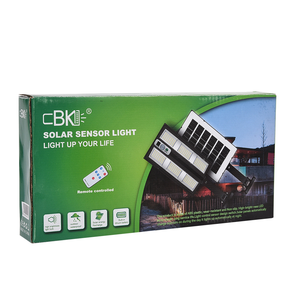 Cross-border solar charging street lamps, outdoor garden light strips, remote control sensing LED energy-saving wall lamps, energy-saving and power-saving Item Picture