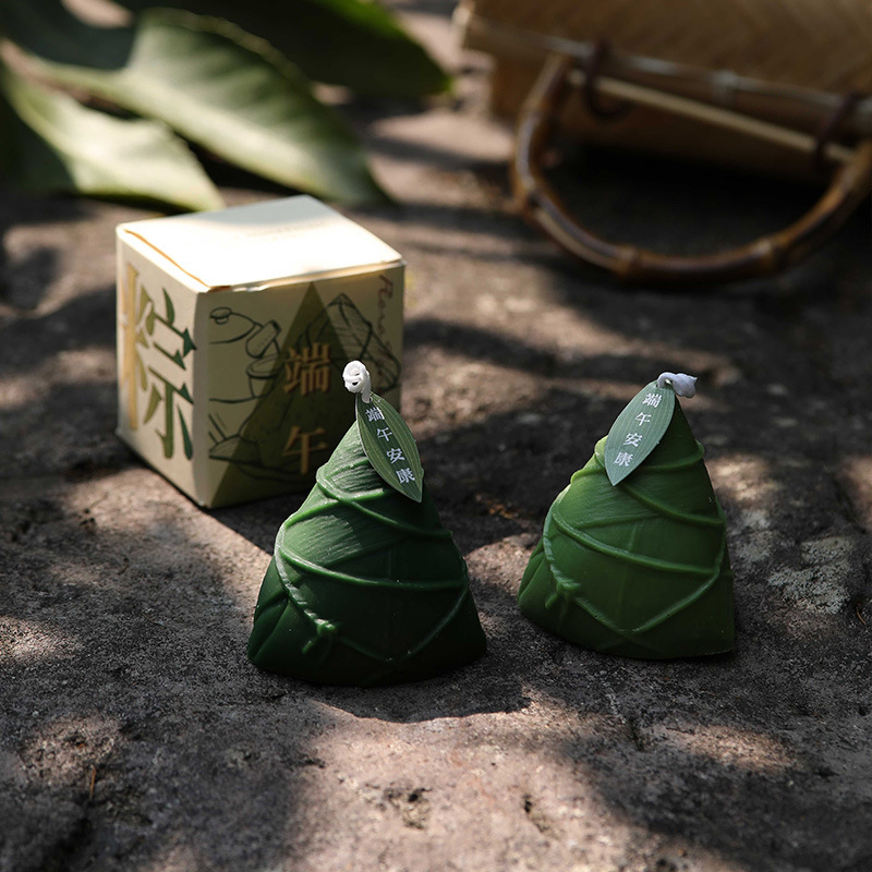 Dragon boat festival zongzi DIY forma creativa vela perfumada perfume regalo de cera de forma acompañante regalo de la mano al por mayor Specification image