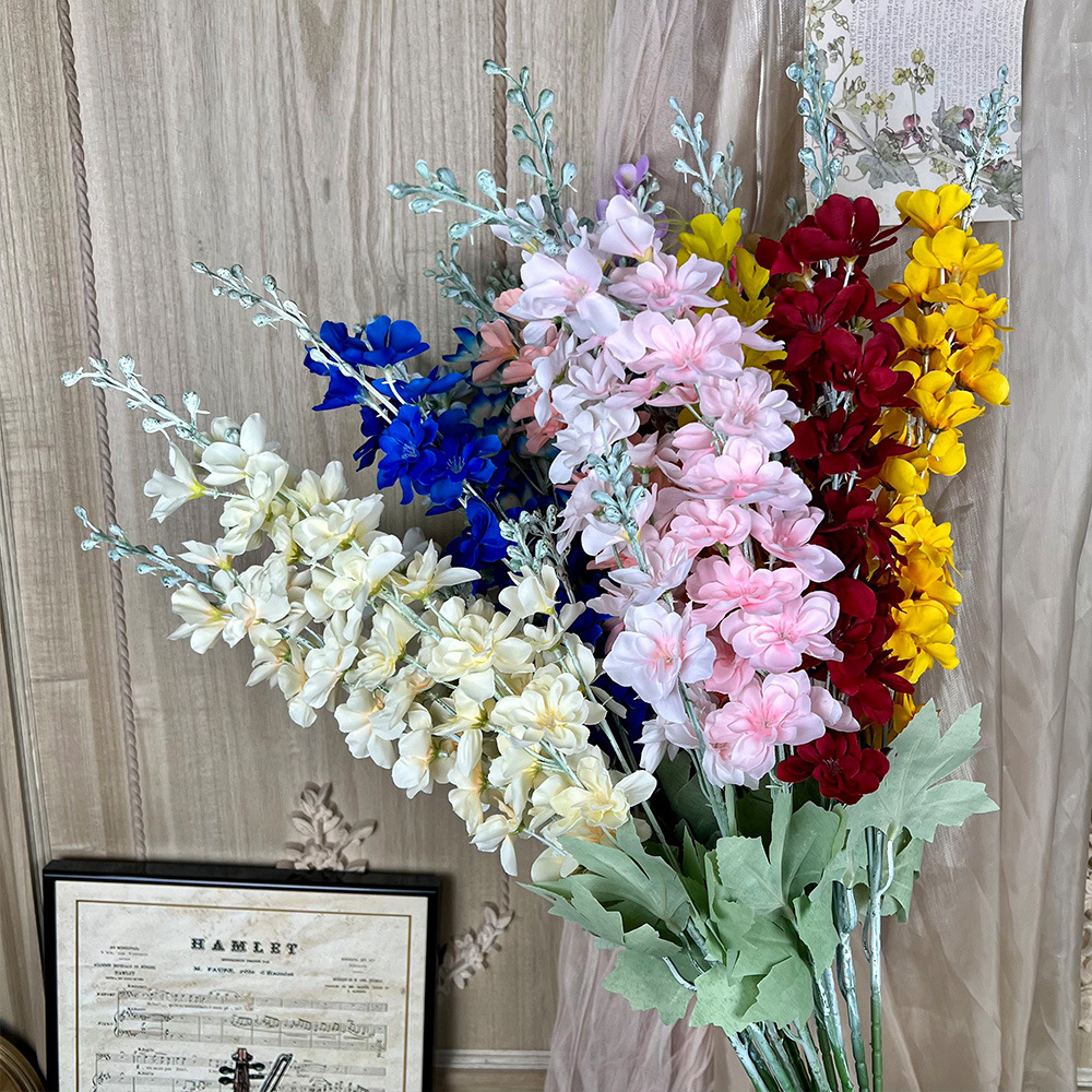 仿真双叉飞燕人工假花绢花人造塑料花高级感客厅摆件婚庆花艺成品