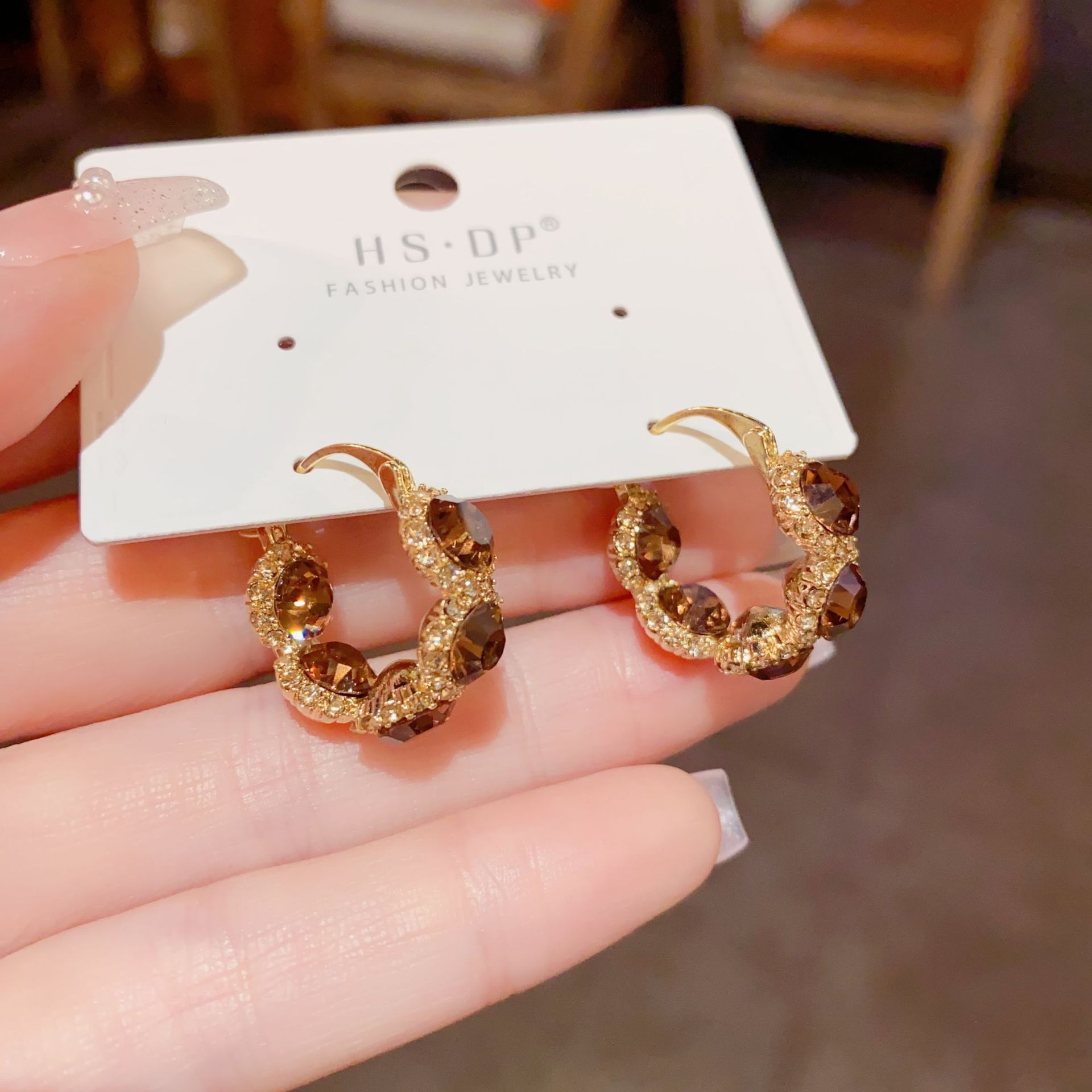 饰品/耳饰/耳环/烧焊锆石耳环/烧焊耳环产品图