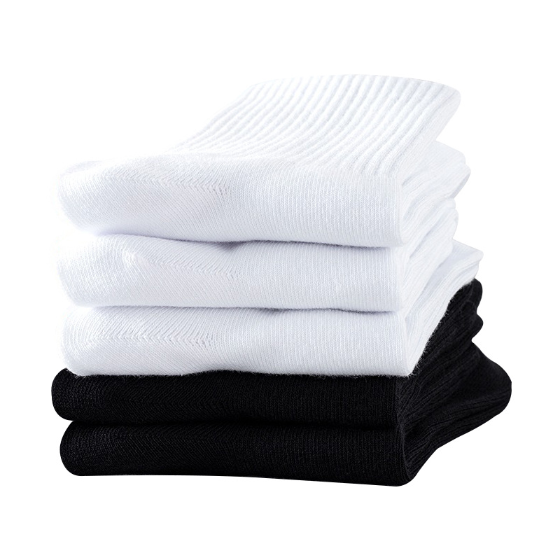 诸暨袜子纯色棉袜秋冬季抗菌吸汗防臭袜春夏运动短中长筒袜子男女产品图