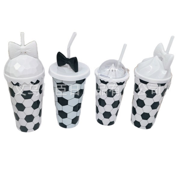 2026 World Cup Creative football patterned theme plastic cup souvenirs Cross-border sports souvenirs for boys and girls Item Picture