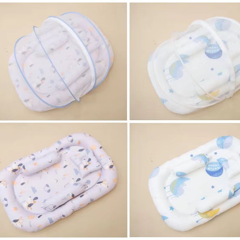 婴儿子宫床儿童蚊帐仿生床四件套宝宝床中床可折叠便携式睡床蚊帐