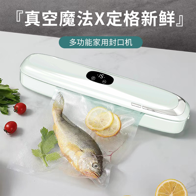 Cross-border vacuum packaging machine, household automatic vacuum sealing machine, small and mini plastic sealing machine, portable kitchen preservation machine Application Scenario