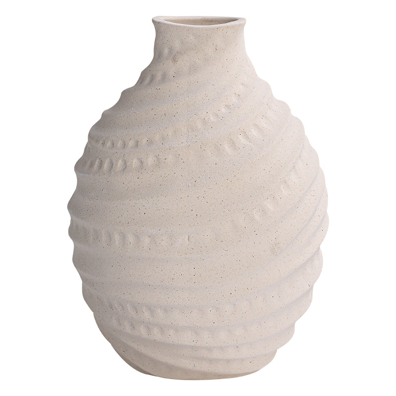 2026 New Nordic ceramic vases, simple flower arrangement vases, home living room decoration ornaments, creative vases, cross-border wholesale Item Picture