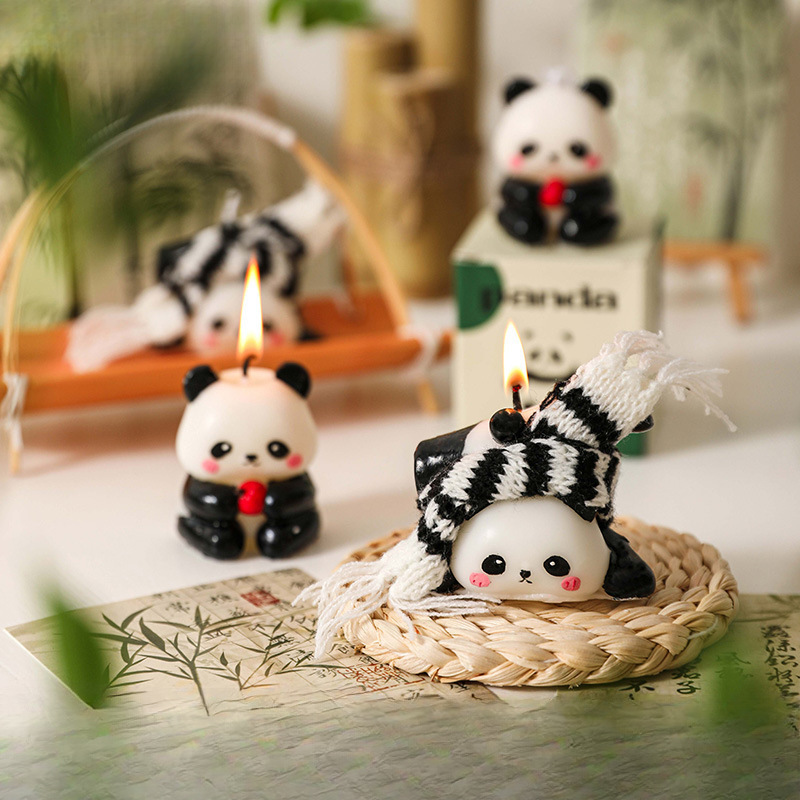 新款香薰蜡烛国宝熊猫香氛摆件伴手礼物可爱造型蜡烛景区礼品批发产品图