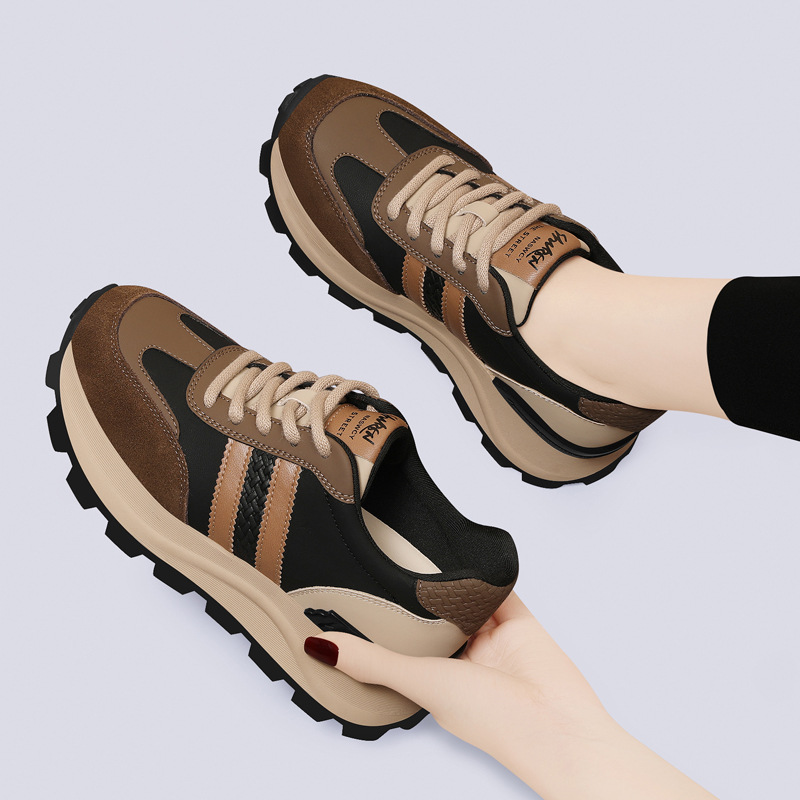 Genuine leather thick-soled height-increasing versatile casual sports shoes 2025 new bestseller soft-soled non-tiring to the feet Forrest Gump women's shoes Application Scenario