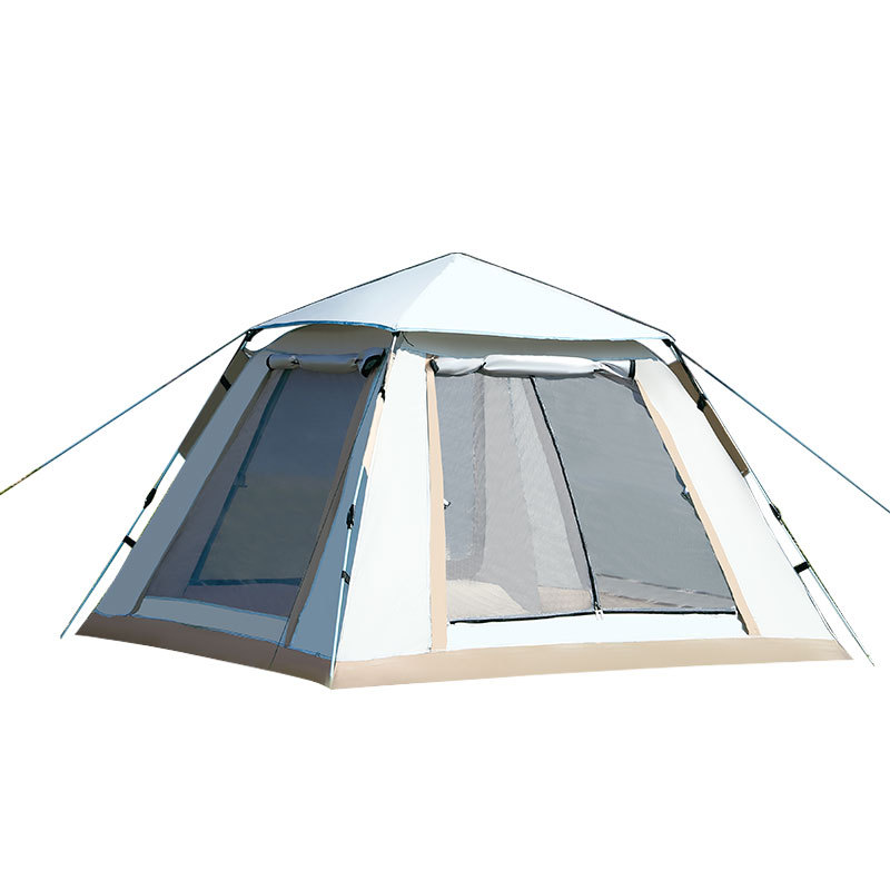 Wholesale of outdoor fully automatic camping four-sided tents, no-setup, quick-opening portable tents, sun-protective camping beach tents Item Picture