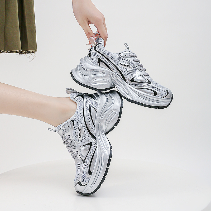 鞋子女士夏季舒适/白鞋增高/飞织/乐福鞋女春夏气质/女士休闲皮鞋细节图