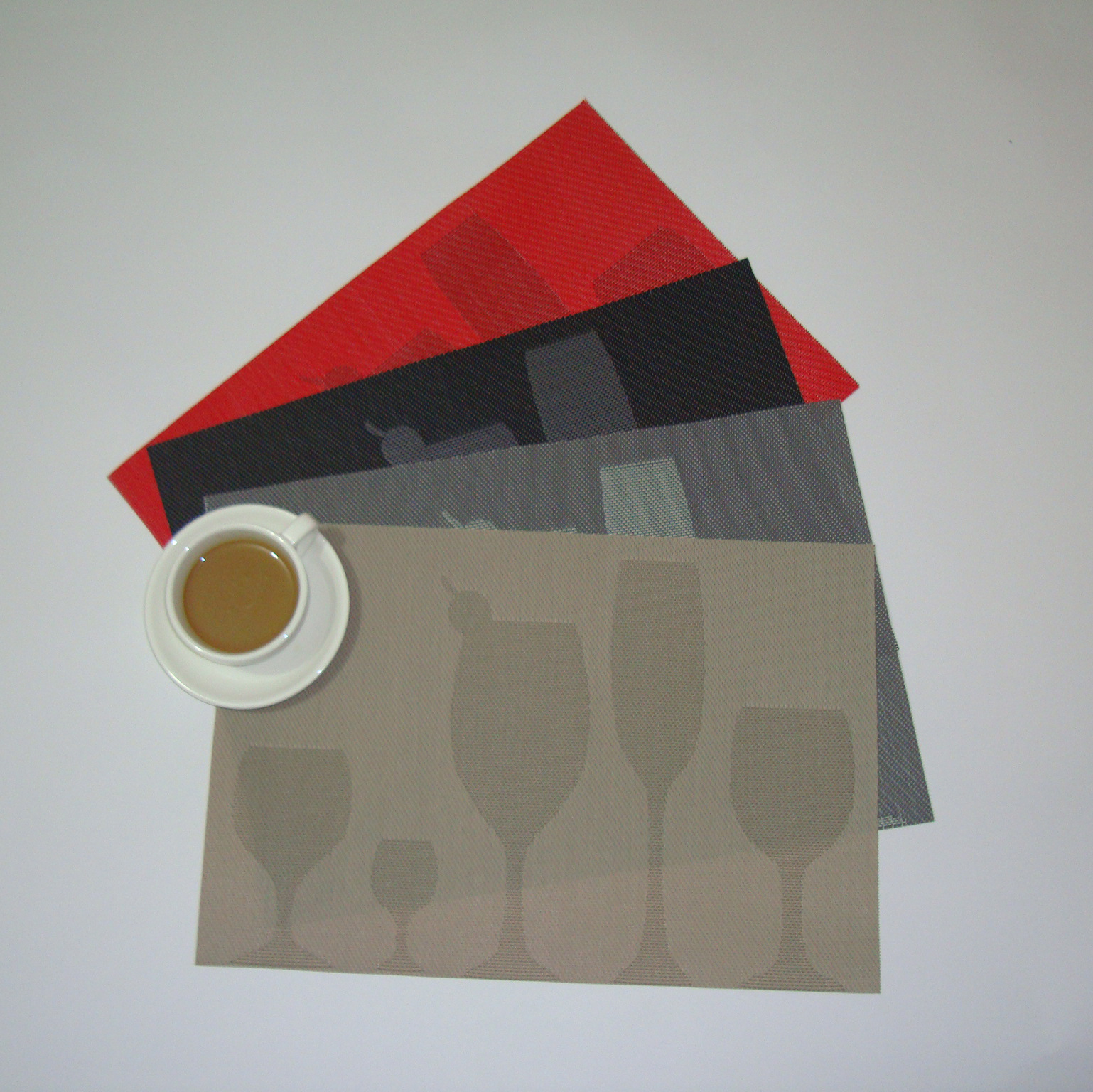 简约欧式西餐垫 提花特斯林餐垫 PVC餐垫隔热垫碗垫杯垫 厂家直销