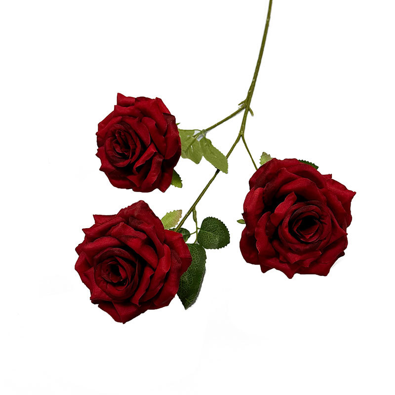 仿真花DIY发饰配件/假花/5朵塑膠花/仿真花/假花批发白底实物图