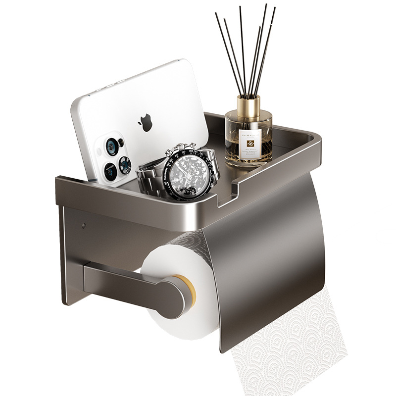Toilet paper boxes, toilet tissue paper boxes, storage racks, non-drilling wall-mounted tissue paper placement boxes, toilet roll paper racks Item Picture