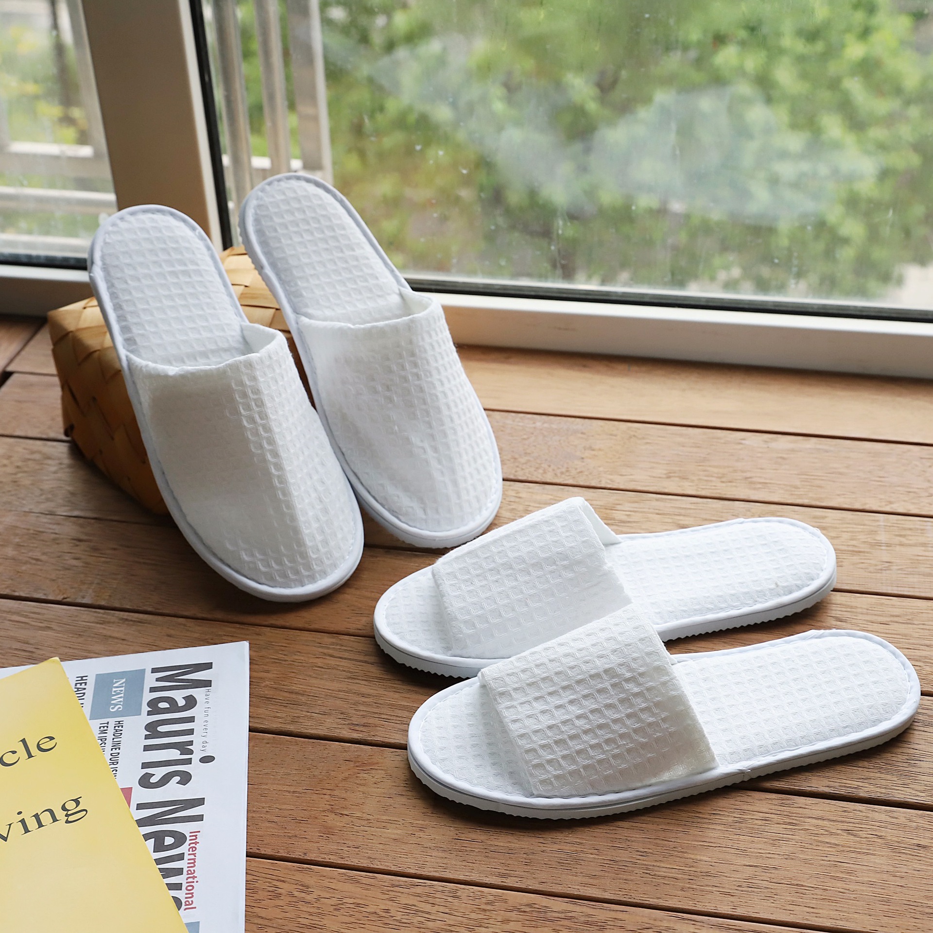 Hotel supplies: Waffles, disposable slippers for five-star hotels and guesthouses, suitable for travelers and home hospitality