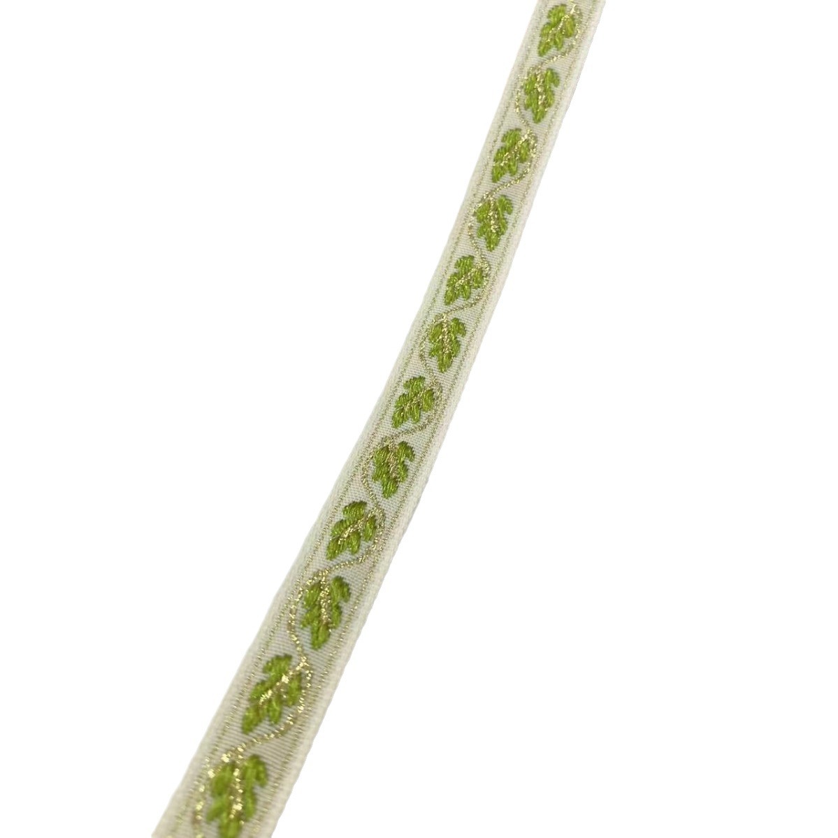 1.3cm handmade DIY bow, small leaf, jacquard embroidery, webbing, hair accessories, headwear, edge straps, direct supply from the manufacturer Item Picture