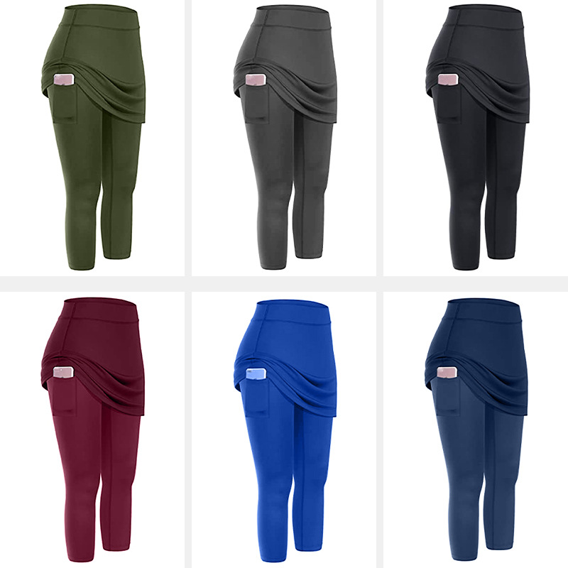 欧美女式裤女运动跑步健身裤侧口袋休闲裤瑜伽下身裤高弹瑜伽服产品图