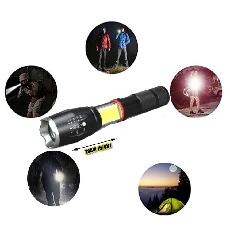 强磁COB充电调焦充电便携T6工作灯户外野营LED强光手电筒细节图