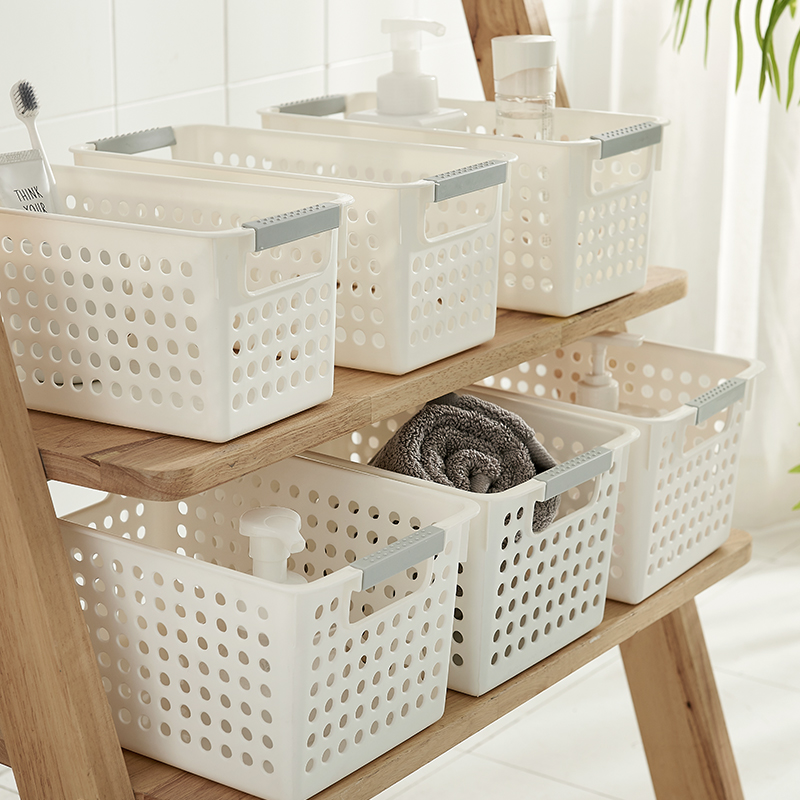 Plastic storage baskets, desktop snacks, file storage boxes, sundries storage frames, storage baskets, narrow-mouthed rectangular storage baskets