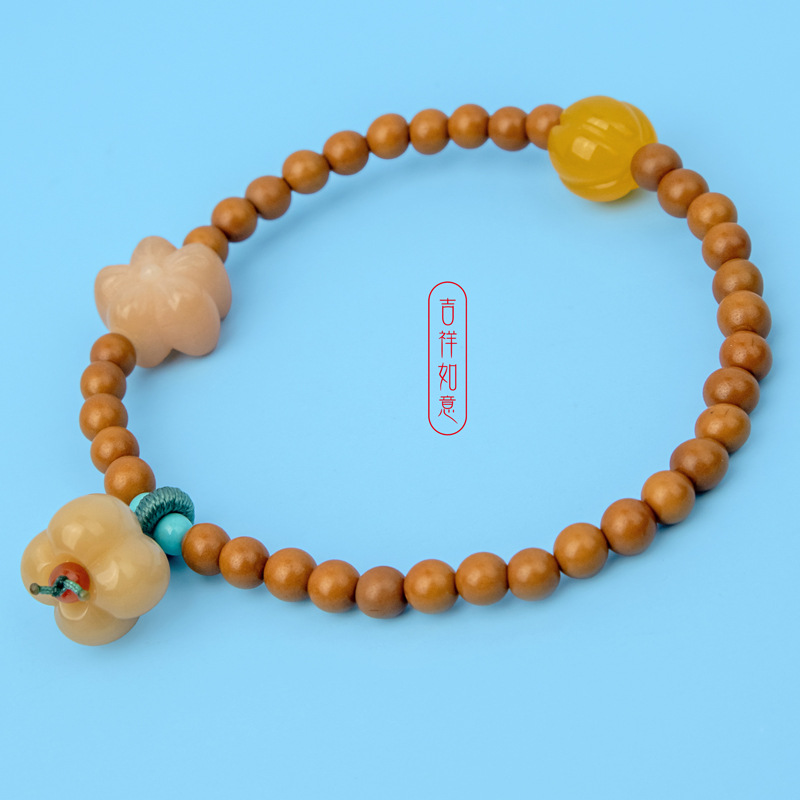 国风小众清新淡雅橄榄核圆珠超细手链DIY上岸男女手链 货源 批发产品图