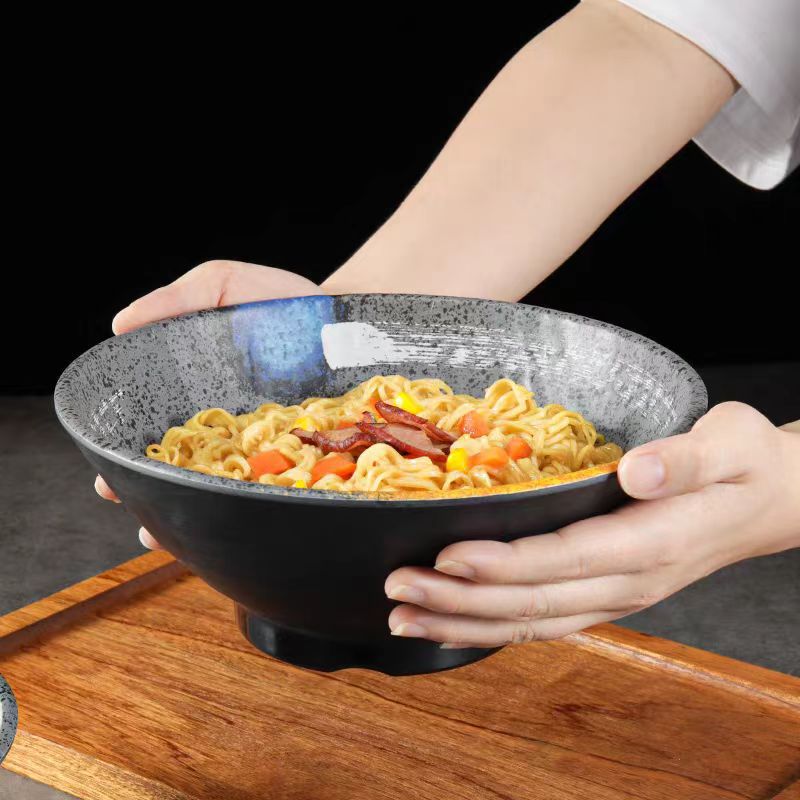 Melamine noodle bowls, commercial Japanese imitation porcelain creative characteristic noodle restaurant beef ramen bowls, soup noodle bowls, rice noodle bowls, spicy hot pot bowls Specification image