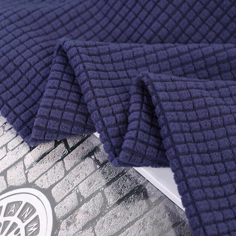 Polyester-ammonia polar corn checkered fabric for casual wear, sofas, toys, pajamas, corn checkered fabric in stock for wholesale details Picture