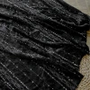 New milk velvet sequin stretch striped stage dress color fabric, spring and autumn diy texture fashion embroidered fabric Specification image