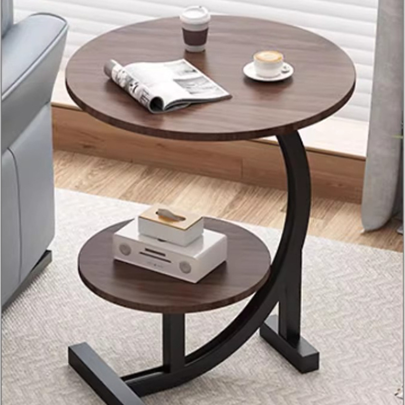 Sala de estar casa balcón pequeña mesa de té moderna y minimalista pequeña mesa redonda lateral del sofá pequeña mesa de té creativa influencer casual Specification image
