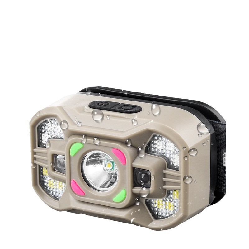 头灯cob头灯/头灯矿灯/红色小头灯/头灯/康铭手电筒白底实物图