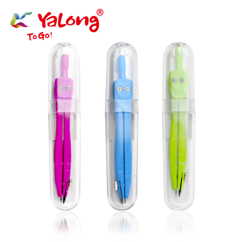 Yalong Cross-border Classical 3-color student metal compass, zinc alloy material compass, for geometric drawing Specification image