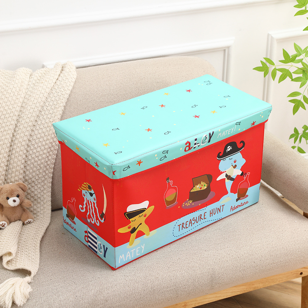 Enhanced children's storage stool, toy storage box, multi-functional storage stool, large-capacity storage box wholesale Specification image